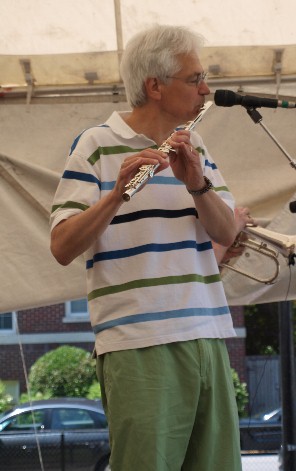 Jim Newsom on the flute, 5/16/10