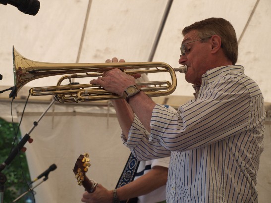 Ron Hallman on bass trumpet, 5/16/10